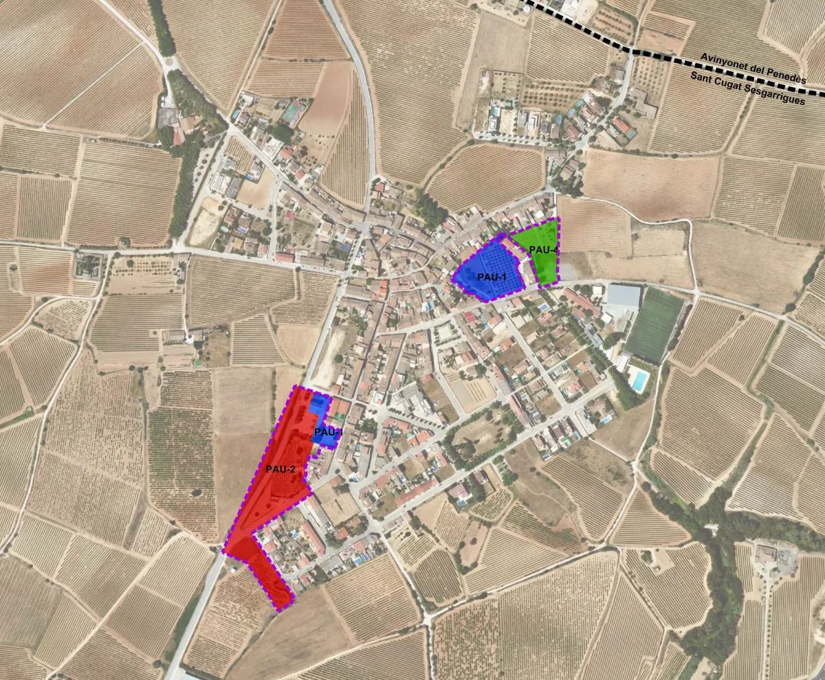 Modificació puntual del POUM a l’àmbit dels PAU no desenvolupats de Sant Cugat Sesgarrigues
