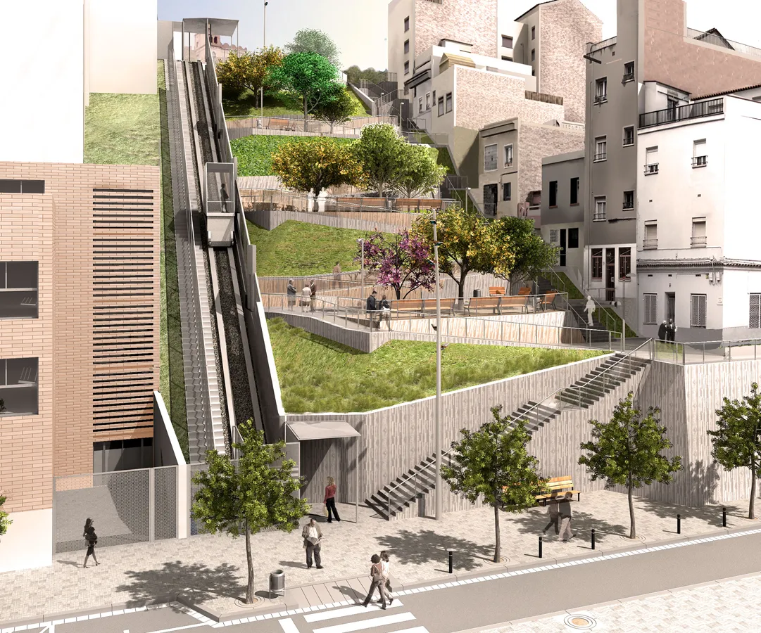 Projecte d’arranjament i implantació d’ascensor inclinat al carrer Alguer